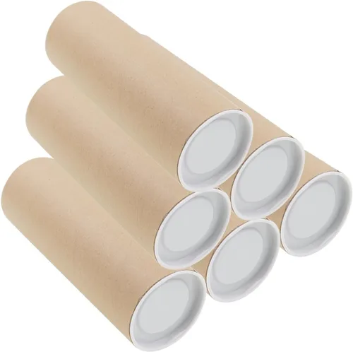 Vista 12 de Tubo de correo con tapa, tubo de póster de papel kraft resistente, tubo de cartón redondo, tubo de póster de envío duro, tubo de póster de cartón