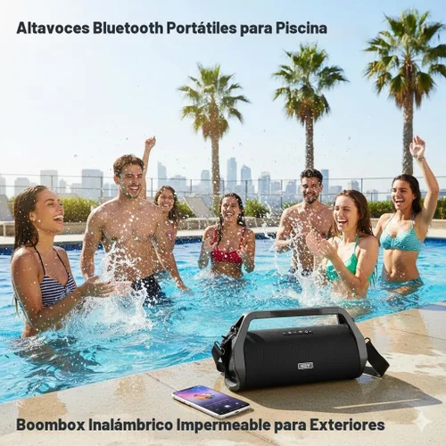 Vista 8 de Altavoz al aire libre ruidoso de 80W Boombox, IP66 impermeable