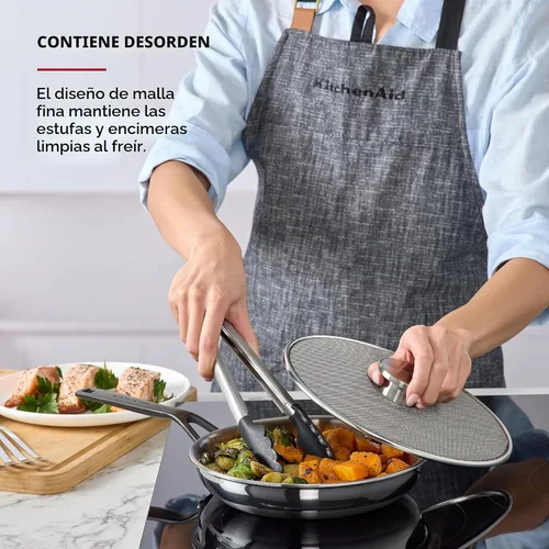 Vista 3 de KitchenAid Pantalla universal contra salpicaduras 2-Acero inoxidable