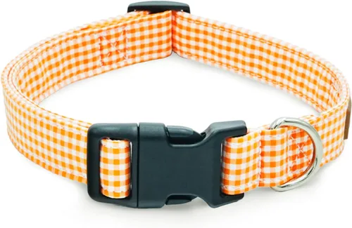 Vista 8 de Tunkoo Pink Daisy - Collar para perro, lindo collar ajustable de algodón de alta calidad, hebilla de plástico duradero para niños pequeños, medianos
