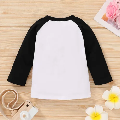 Vista 4 de JEELLIGULAR Camiseta de Navidad para niños y niñas, camiseta de manga larga con estampado de letras para bebés, ropa de festival de 6 meses a 5 años