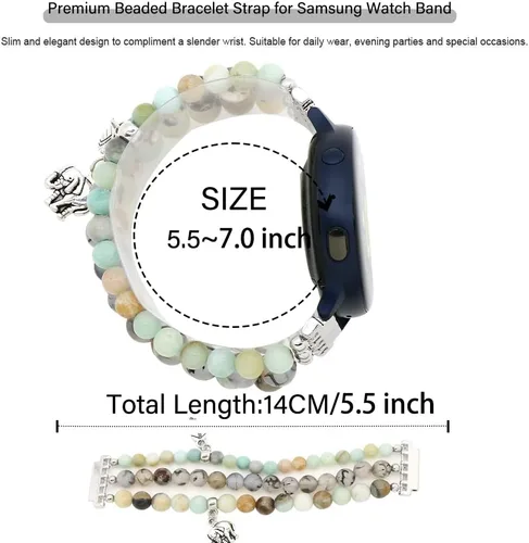 Vista 3 de LuReen Correa compatible con Galaxy Watch 6/Watch 5/Galaxy Watch 4 Band 1.575 in 1.732 in, Galaxy Watch 5 Pro Band 1.772 in/Watch 6 4 Classic Band