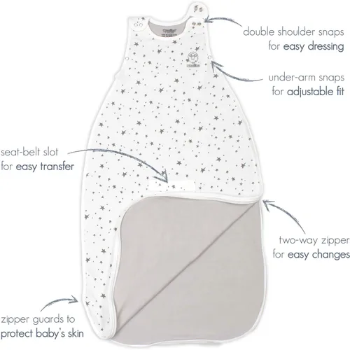 Vista 6 de Woolino 4 Season Ultimate Saco de Dormir para Bebé - Lana Merino y Algodón Orgánico - Saco de Dormir Ajustable de Tamaño Universal para Bebé - Saco
