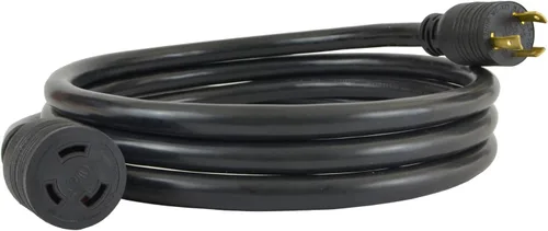Vista 7 de Conntek 20570: Cable de extensión de generador de estilo de bloqueo L5-30 de 30 amperios negro de 10 pies