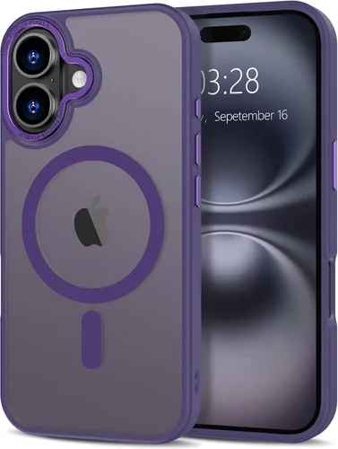 Vista 96 de Anuck - Funda magnética para iPhone 11 compatible con MagSafe, carcasa trasera mate translúcida dura, borde de TPU, delgada, resistente a impactos