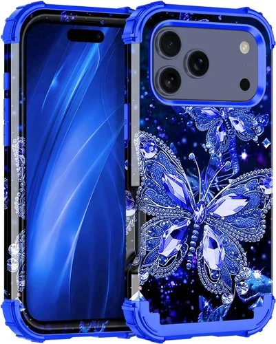 Vista 48 de Miqala Funda para iPhone 12, iPhone 12 Pro, que brilla en la oscuridad, tres capas, resistente a los golpes, protección de plástico duro + funda