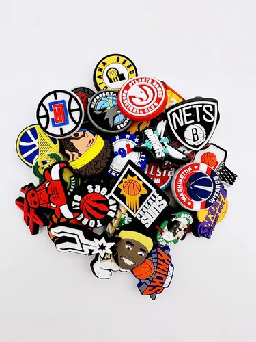 Vista 2 de 35 dijes para zapatos de equipo de baloncesto, dijes de dibujos animados de la naturaleza para zapatos, accesorios de zapatos deportivos, regalo