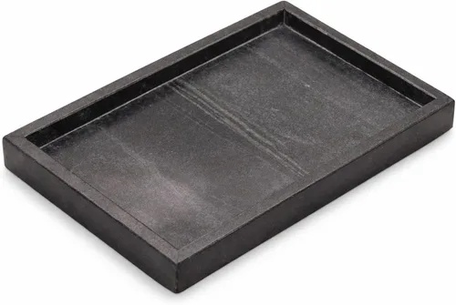 Vista 13 de Bandeja de mármol negro natural para baño, cocina, tocador, escritorio, organizador de piedra para mesa auxiliar, tocador, mesita de noche, velas