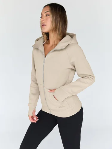 Vista 60 de Trendy Queen Sudaderas con capucha y cremallera para mujer, chaquetas de vellón, talla extragrande, moda de otoño e invierno