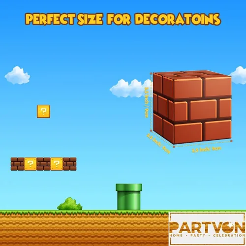 Vista 2 de Cajas de regalo de videojuegos, 24 cajas de regalo de papel de ladrillo para suministros de fiesta, recuerdos de fiesta temática de videojuegos