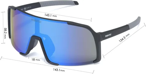 Vista 6 de maivnz Gafas de sol de béisbol para hombres y mujeres, protección UV400, gafas deportivas al aire libre para ciclismo, correr, golf, softbol