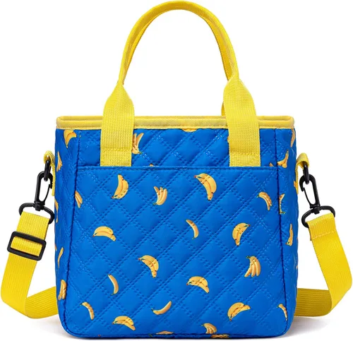 Vista 34 de TuErCao - Bolsa de almuerzo pequeña, ligera y aislada para mujer; para trabajo, portátil, suave enfriador para pícnic, viajes, viajes por carretera