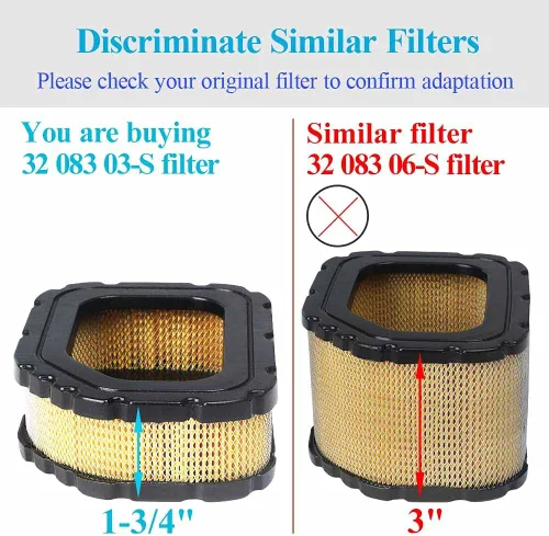 Vista 7 de HOODELL Paquete de 2 filtros de aire 32 083 03 para Kohler Courage Engine SV710 SV715 SV720 SV730 SV735 SV740 para cortacésped, repuesto para 32 083