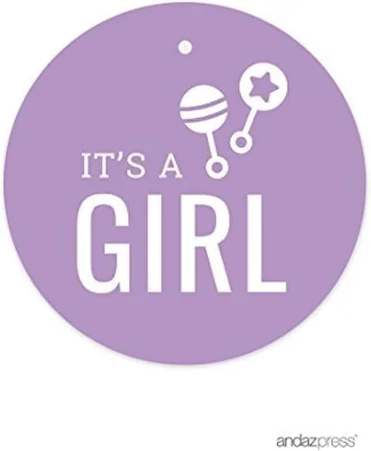 Vista 8 de Andaz Press Lavender Chevron Girl Baby Shower Colección, juegos, actividades, decoraciones, tarjetas de consejos para la futura mamá, paquete de 20