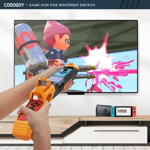Vista 7 de CODOGOY Shooting Game Gun Controller Compatible with SwitchSwitch OLED Joy-Con, Hand Grip Motion Controller for Nintendo Switch Shooter Hunting
