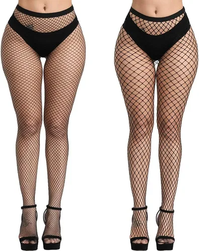 Vista 28 de Medias de Red para Mujer, Medias de Cintura Alta, Medias Sexys, Medias Transparentes, Medias de Malla negro_1