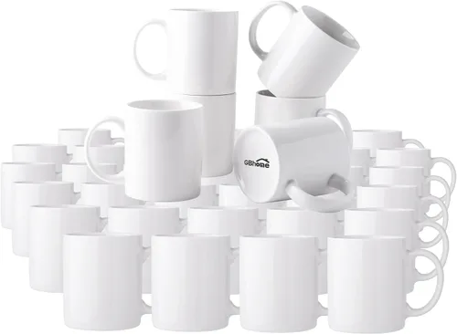 Vista 31 de GBhome Juego de 6 tazas de café de 12 onzas, tazas de café de cerámica con flores adhesivas para hombre, mujer, mamá, papá, juego de tazas de café