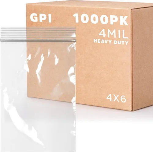 Vista 31 de Bolsas reutilizables de plástico transparente con cremallera – Paquete de 100 unidades GPI a granel de 2 x 3 pulgadas de grosor, resistentes