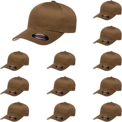 Vista 61 de Gorra de béisbol Flexfit Wooly Combed Premium de 6 paneles estructurada Ajuste elástico Paquete al por mayor disponible Negro