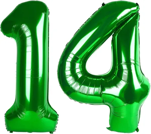 Vista 202 de Globos con números de 40 pulgadas, color negro, para decoraciones de cumpleaños de 10 a 100 años Jumbo 40In & Vibrant Color, With Hanging Holes