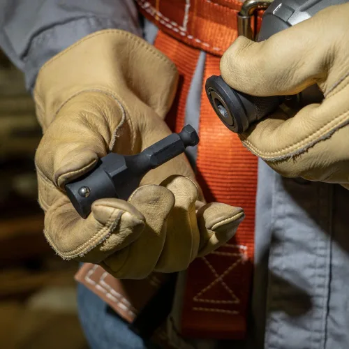 Vista 4 de Klein Tools Adaptador NRHDA para NRHD, adaptador hexagonal de cambio rápido de 7/16 pulgadas con acabado negro resistente al óxido