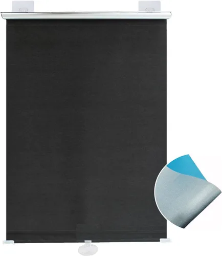 Vista 23 de Persianas inalámbricas con ventosas, persianas opacas para cubrir ventanas, persianas enrollables retráctiles, cortinas de automóvil sin Negro