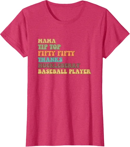 Vista 9 de Mama Tip-Top Fifty Fifty Thanks Huckleberry - Camiseta de béisbol, Negro