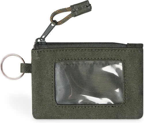 Vista 16 de KAVU Stirling Cartera delgada de lona de algodón con cremallera de doble cara