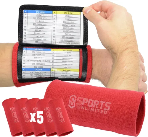 Vista 44 de Sports Unlimited Banda Instructora Triple para Adultos, Muñequeras de Fútbol para Jugadas, Muñequeras de Béisbol, Bandas de Brazo QB
