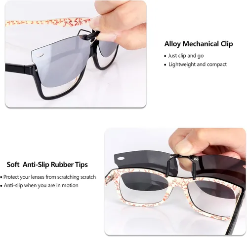 Vista 4 de Gafas de sol polarizadas CLIP-ON para RAY-BAN RB5228 RX5228