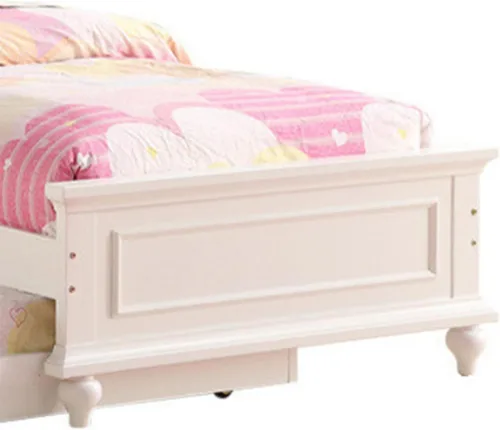 Vista 6 de Benjara Benzara Cherub - Cama de tamaño individual con nido, rosa y blanco, rosa y blanco