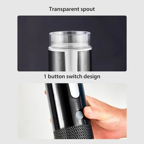 Vista 8 de Asixxsix Cafetera portátil, máquina de café expreso recargable, fácil de operar, mini cafetera de mano compatible con cápsulas de café molido