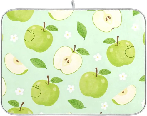 Vista 52 de Tapete de secado de platos para encimera de cocina, tapete de secado de platos, tapete escurridor de platos, almohadilla de microfibra absorbente