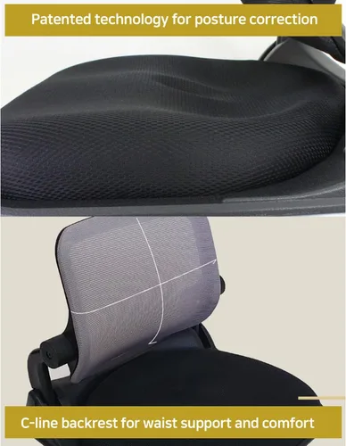 Vista 8 de Silla de suelo patentada con soporte de espalda, silla ortopédica plegable para adultos y niños, asiento japonés sin patas para meditación, TV