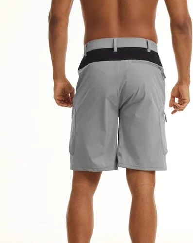 Vista 4 de MAGCOMSEN Pantalones cortos de senderismo para hombre 5 bolsillos antidesgarros secado rápido pantalones cortos deportivos de verano