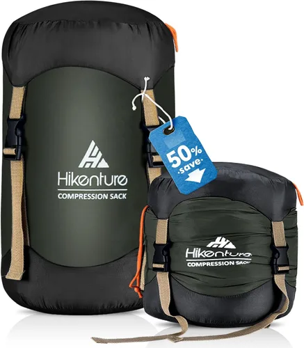 Vista 10 de Hikenture Saco de compresión para saco de dormir, saco de cosas mejorado de nylon resistente a desgarros, saco de compresión de 10L/14L/20L/30L