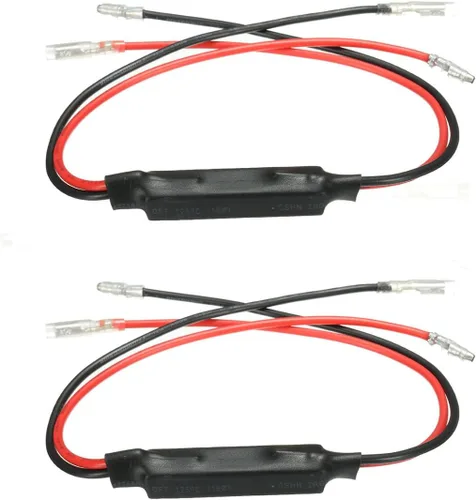 Vista 4 de BESULEN 4 resistencias de motocicleta, señal de giro de 12 V 10 W, resistencia de carga LED, intermitente de flash arreglar error, adaptador