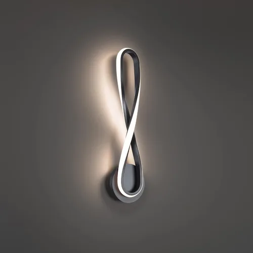 Vista 3 de WAC Lighting dweLED, aplique de pared LED Marise de 5 pulgadas 3000 K en negro
