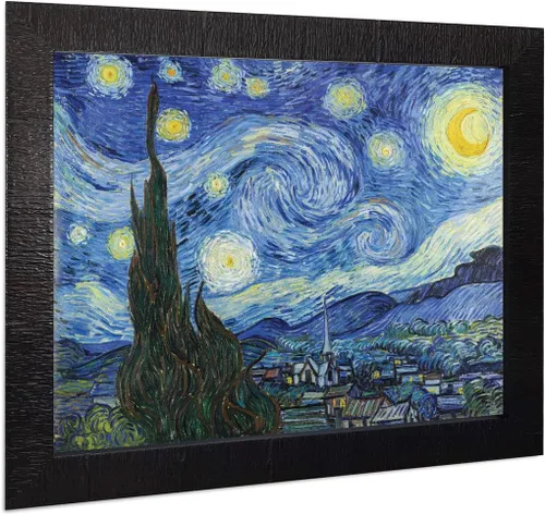 Vista 54 de Vincent Van Gogh - Arte de pared enmarcado con diseño de flores de almendra, maravilloso para exhibir en la cocina, el baño o la decoración