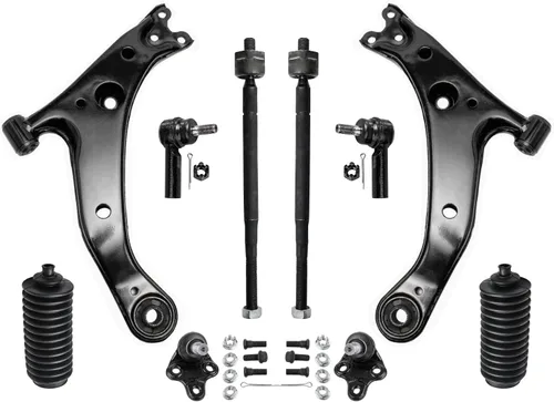 Vista 204 de Detroit Axle - Kit de suspensión delantera de 10 piezas para Chevrolet Trailblazer GMC Envoy 2004-2007 2005 2006 Soportes de brazo de control