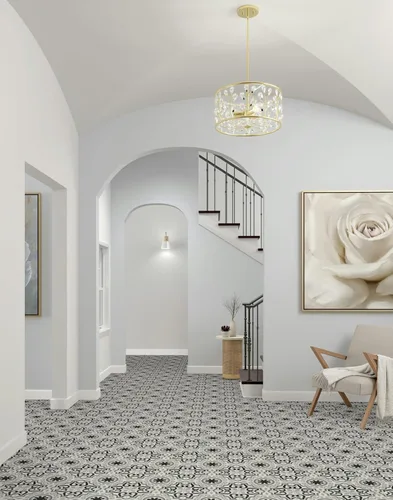 Vista 6 de 12x12 Marsella Encaustic Pattern Ceramic Tile Floor Wall (1)