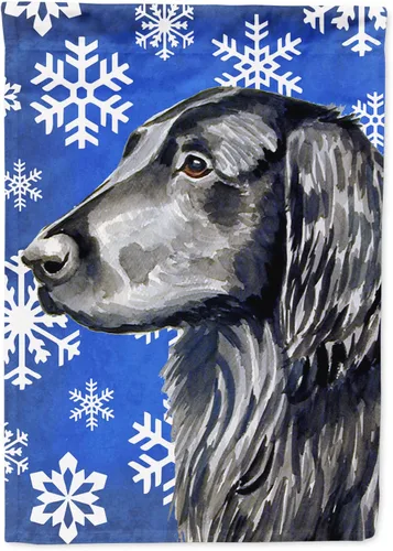 Vista 115 de Caroline's Treasures SC9374GF Bulldog English Snow flakes Holiday Garden Flag Buzón Bandera decorativa para patio exterior, patio, obras de arte
