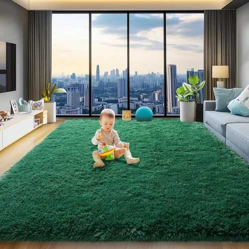 Vista 72 de qulint Alfombra negra para dormitorio, alfombra de área pequeña de 2 x 3 pies para habitación de niños, alfombra suave y mullida para sala de estar