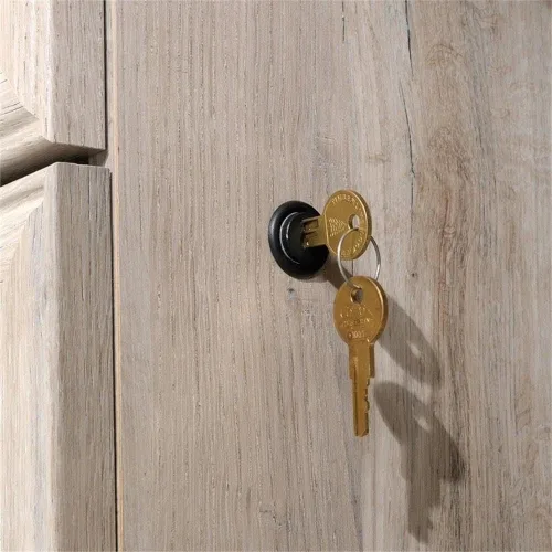 Vista 9 de Pemberly Row Escritorio contemporáneo en forma de L de madera de diseño contemporáneo de 65 x 69 pulgadas con almacenamiento, cajones, panel Roble