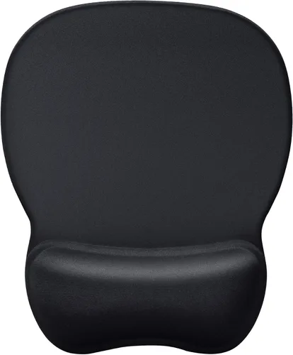 Vista 9 de MROCO - Alfombrilla ergonómica para mouse con reposamuñecas de gel, 9.4 x 8.1 pulgadas, color negro Ergonomic Shape Design for Pain Relief
