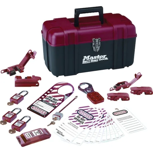 Vista 7 de Kit de aparatos eléctricos Masterlock 1457E410KA, bloqueo personal, candado maestro.