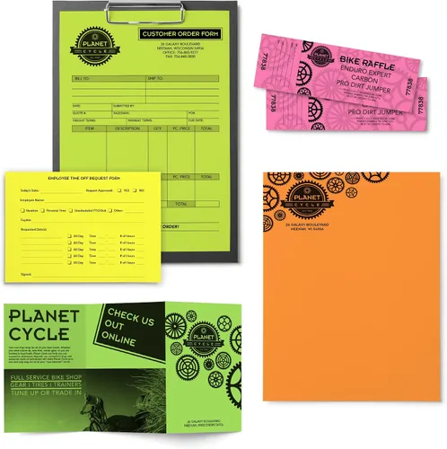 Vista 3 de Papel de colores brillantes, Neenah Astrobrights®, tamaño de papel carta, 24 libras, colores surtidos, resma de 500 hojas
