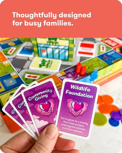 Vista 7 de SimplyFun BankIt! - Juego de dinero para niños - Aprende a ahorrar, gastar, donar, ganar intereses bancarios y más - Juego para niños de 8 años