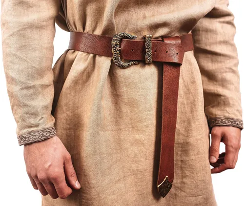 Vista 7 de Norse Tradesman Medieval Tunic - 350 GSM Linen Fabric - Premium Quality Viking Reenactment Attire