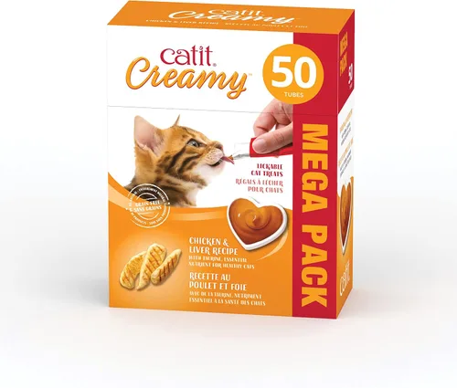 Vista 11 de Catit Creamy - Paquetes personalizados de golosinas para gato que puede lamer